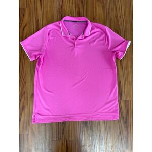 Men's pink dri-fit Nike short sleeve polo shirt sz XL